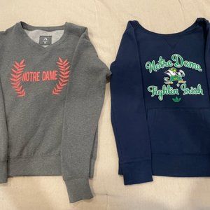 2 Notre Dame Sweatshirts - Small